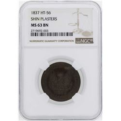 1837 Shin Plasters Hard Times Token HT-56 NGC MS63BN