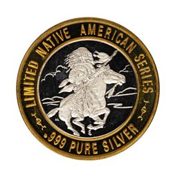 .999 Silver Chief Medicine Crow $10 Limited Native American Series Gaming Token