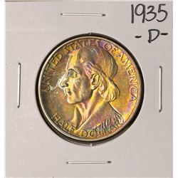 1935-D Boone Commemorative Half Dollar Coin Amazing Toning