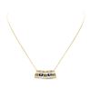 Image 1 : 14KT Yellow and White Gold 0.30 ctw Diamond Tubular Slide Pendant with Chain