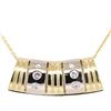 Image 2 : 14KT Yellow and White Gold 0.30 ctw Diamond Tubular Slide Pendant with Chain