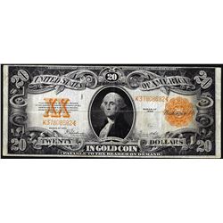 1922 $20 Gold Certificate Note