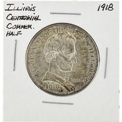 1918 Illinois Centennial Commemorative Half Dollar Coin