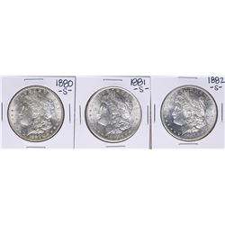 Lot of 1880-S, 1881-S & 1882-S $1 Morgan Silver Dollar Coins