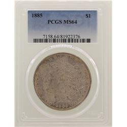 1885 $1 Morgan Silver Dollar Coin PCGS MS64