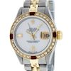 Image 1 : Rolex Ladies Two Tone 14K MOP Diamond & Ruby Datejust Wriswatch