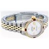 Image 3 : Rolex Ladies Two Tone 14K MOP Diamond & Ruby Datejust Wriswatch