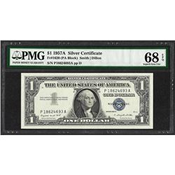 1957A $1 Silver Certificate Note Fr.1620 PMG Superb Gem Uncirculated 68EPQ