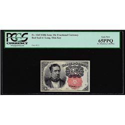 1874 Fifth Issue Ten Cent Fractional Currency Note PCGS Gem New 65PPQ