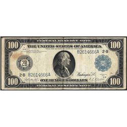 1914 $100 Federal Reserve Note New York