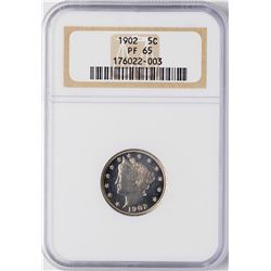 1902 Proof Liberty Nickel Coin NGC PF65