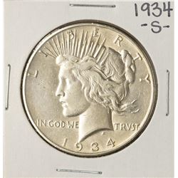 1934-S $1 Peace Silver Dollar Coin