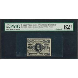 March 3, 1863 5 Cents Third Issue Fractional Currency Note Fr.1239 PMG Uncircula