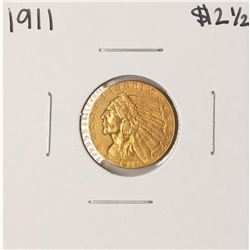 1911 $2 1/2 Indian Head Quarter Eagle Gold Coin