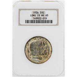 1936 Long Island Tercentenary Commemorative Half Dollar Coin NGC MS65