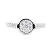 Image 2 : 18KT White Gold 0.62 ctw Diamond Wedding Ring