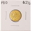 Image 1 : 1910 $2 1/2 Indian Head Quarter Eagle Gold Coin