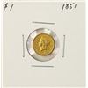Image 1 : 1851 $1 Liberty Head Gold Dollar Coin
