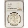 Image 1 : 1891-O $1 Morgan Silver Dollar Coin NGC MS62