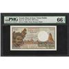 Image 1 : 1975 Tresor Public French Afras & Issas 500 Francs Note PMG Gem Uncirculated 66E