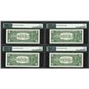 Image 2 : Lot of (4) Consecutive 1957A $1 Silver Certificate Notes PMG Superb Gem Unc. 68E