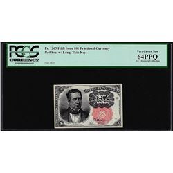 1874 Fifth Issue Ten Cent Fractional Currency Note PCGS Choice New 64PPQ