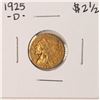 Image 1 : 1925-D $2 1/2 Indian Head Quarter Eagle Gold Coin