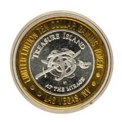 .999 Fine Silver Treasure Island Las Vegas, Nevada $10 Limited Edition Gaming To