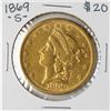 Image 1 : 1869-S $20 Liberty Head Double Eagle Gold Coin