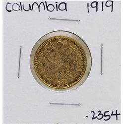 1919 Columbia 5 Pesos Gold Coin