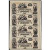 Image 1 : Uncut Sheet of 1800's $20 Canal Bank Obsolete Notes