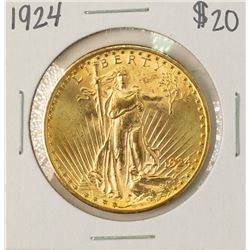 1924 $20 St. Gaudens Double Eagle Gold Coin