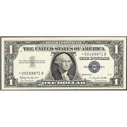 Uncirculated 1957B $1 Silver Certificate STAR Note