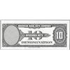 Image 2 : 1929 Ten Unit American Bank Note Test Note