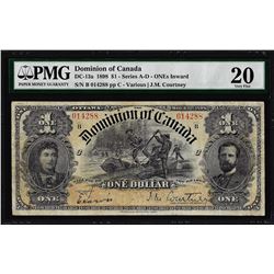 1898 $1 Dominion of Canada ONEs Inward Note DC-13a PMG Very Fine 20