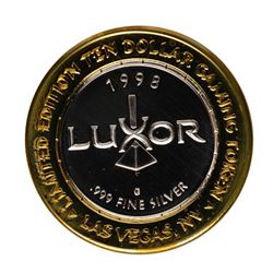 .999 Fine Silver Luxor Las Vegas, Nevada $10 Limited Edition Gaming Token