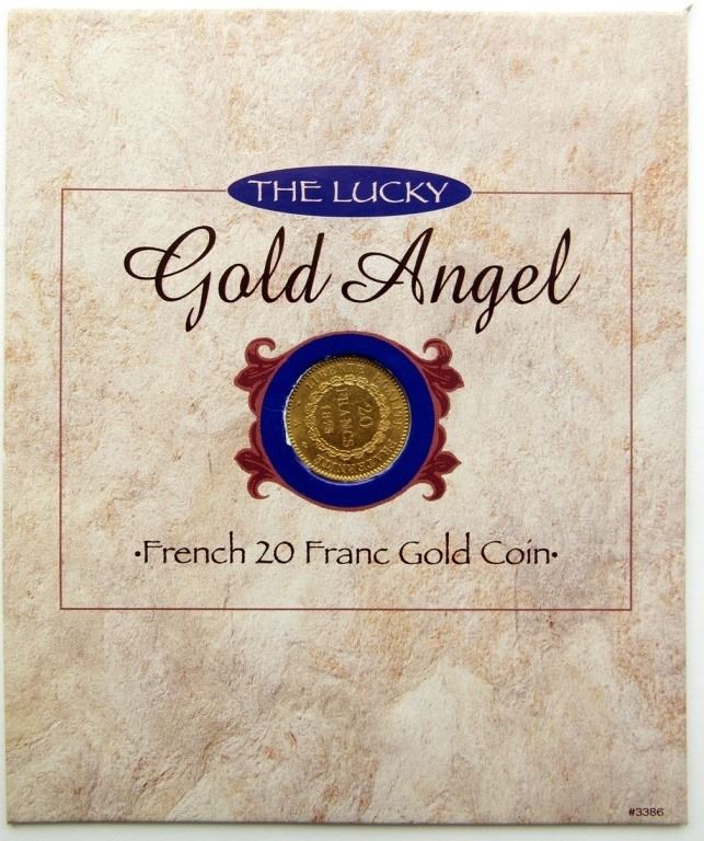 The Lucky Angel French 20 Franc Gold Coin 1875 20