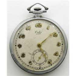 VINTAGE ORBIS ANCRE SWISS POCKET WATCH.