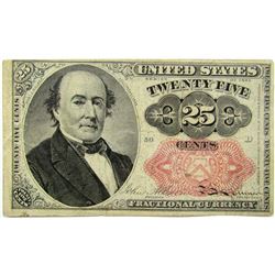 1874 25 CENT FRACTIONAL CURRENCY