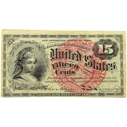 1863 FIFTEEN CENT FRACTIONAL CURRENCY