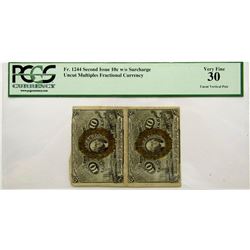 PCGS 30 UNCUT MULTIPLES FRACTIONAL CURRENCY