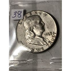 1963 D Silver Franklin Half Dollar Nice Early US Coin