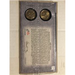 2 President Dollar Coin Set John Adams MS High Grade