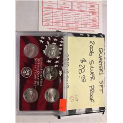 2006 Silver Proof 50 States Quarter Set NV NE CO ND SD