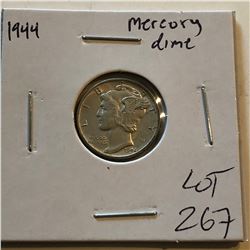 1944 P Mercury Silver Dime Nice Early US coin