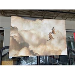 LARGE CRANE CANVAS ARTWORK