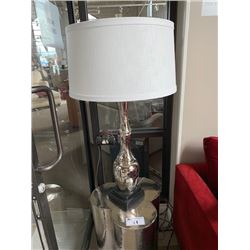 PAIR OF CHROME BAMBOOESQUE TABLE LAMPS