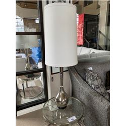 PAIR OF NICKEL BULB VASE TABLE LAMPS