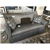Image 1 : SHERRILL FURNITURE SAVIO BLACK FABRIC SOFA WITH THROW PILLOWS
