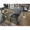 Image 1 : SHERRILL FURNITURE POEMA BLACK FABRIC STUDDED WING BACK ARM CHAIR